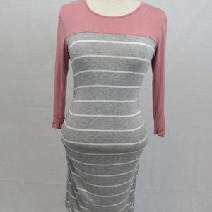 Hot Gal Striped long sleeve Maternity Dress